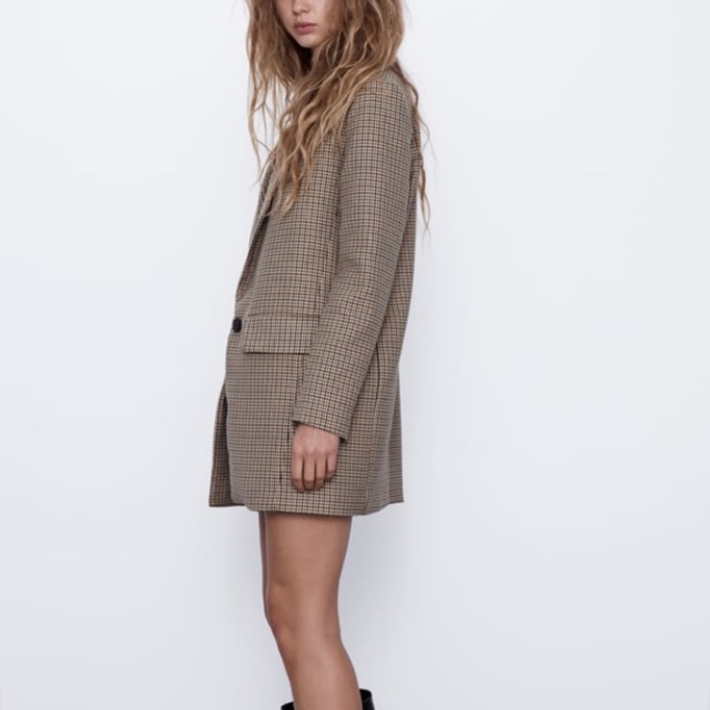 Zara 2 pieces plaid blazer and mini skirt set - Picture 4 of 11